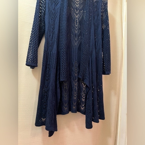 ⚫️ BOGO Vintage open front knitted long cardigan size small - Picture 5 of 9